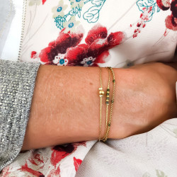 Bracelet triple Anna Vert